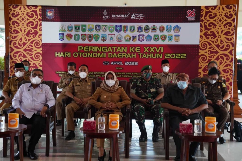 Forkopimda Kota Mojokerto Hadiri Hadiri Puncak Peringatan OTDA ke 26 Secara Virtual
