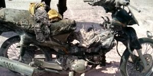 Usai isi Bensin, Motor Warga Kediri Tiba-tiba Terbakar