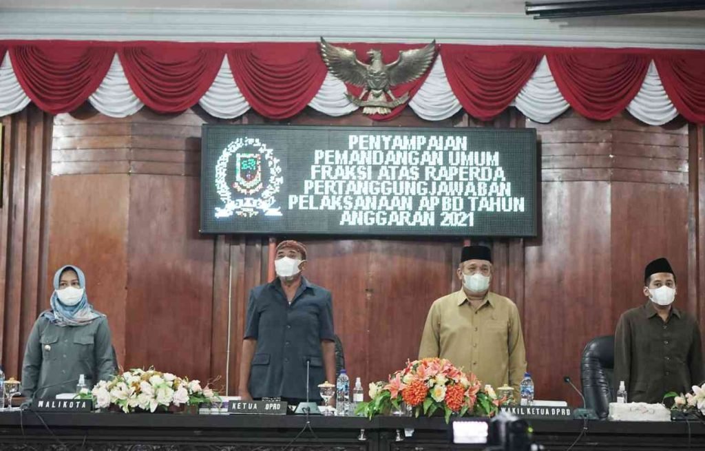 Gelar Paripurna, 6 Fraksi DPRD Kota Mojokerto Sampaikan Pandangan Umum LKPJ APBD 2021