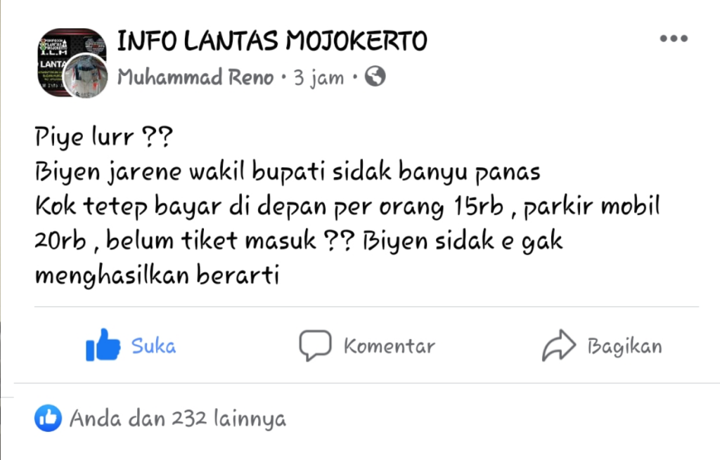 Tarif Masuk Banyu Panas Padusan Mahal, Hasil Sidak Gus Barra Dipertanyakan Netizen