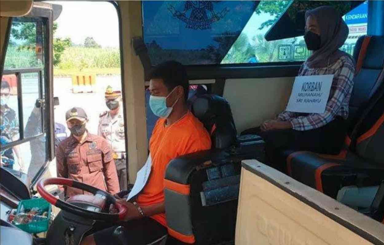 rekontruksi, Bus PO Ardiansyah, Kecelakaan Maut,