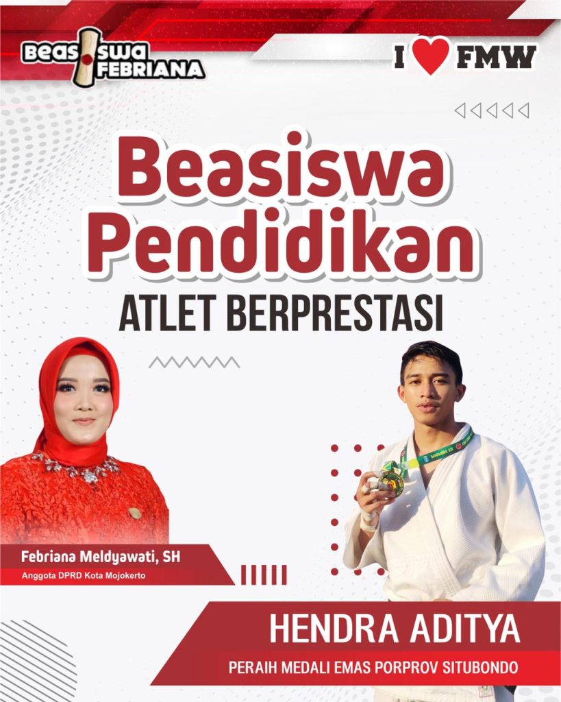 Peraih Emas Porprov VII Cabor Judo Asal Mojokerto Dapat Beasiswa Dari Febriana Meldyawati