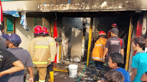Mesin pertamini, Terbakar, Kebakaran, Sidoarjo