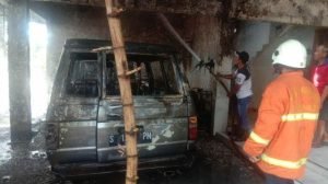 Pom Mini di Mojokerto Terbakar Hebat, Pemilik Menderita Luka Bakar