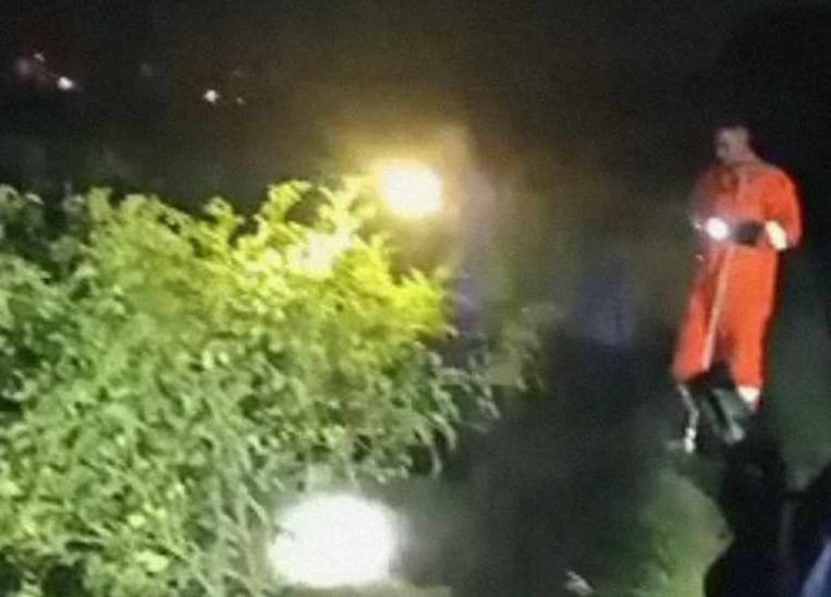 Petugas damkar, lokasi kejadian, petani dililit ular