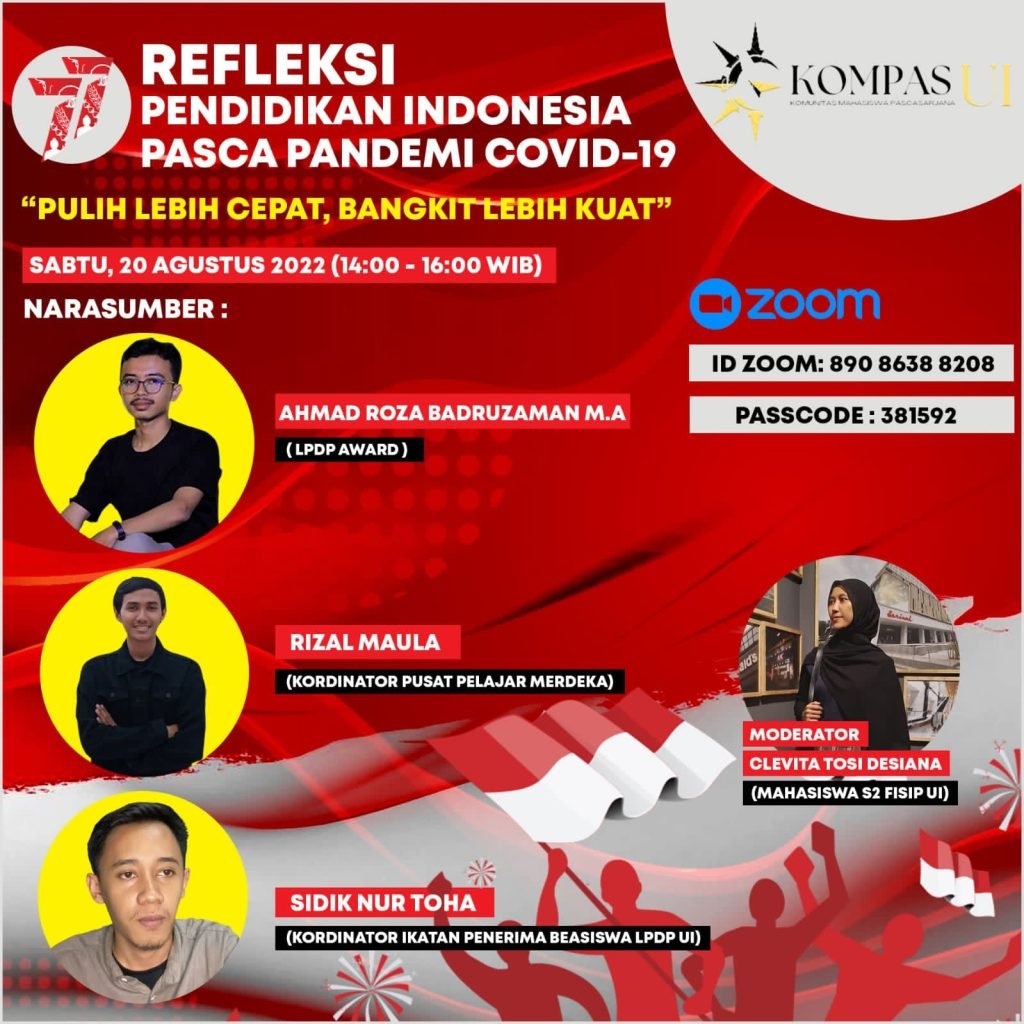 Urgensi Pendidikan Pasca Covid -19, Kompas UI Gelar Webinar