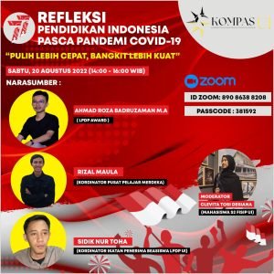 Urgensi Pendidikan Pasca Covid -19, Kompas UI Gelar Webinar