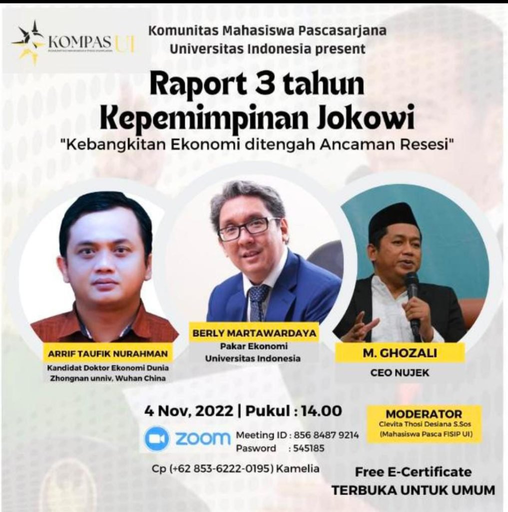 Webinar KOMPAS-UI : Kebangkitan Ekonomi di Tengah Ancaman Resesi 2023