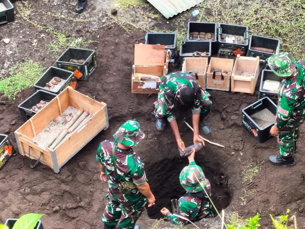Denpal XVI/1 Ternate Laksanakan Pemusnahan Muhandak
