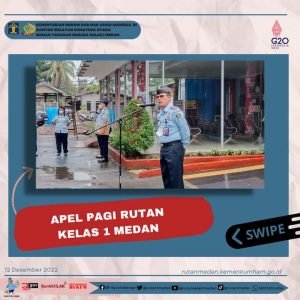 Kepala Rutan Kelas 1 Medan Nimrot Sihotang Pimpin Apel Pagi