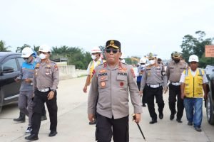 Kapolda Sumut Cek Simulasi Alih Arus Lalulintas Tol Tebing Tinggi- Indrapura dan Tol Sinaksak- Dolok Merawan