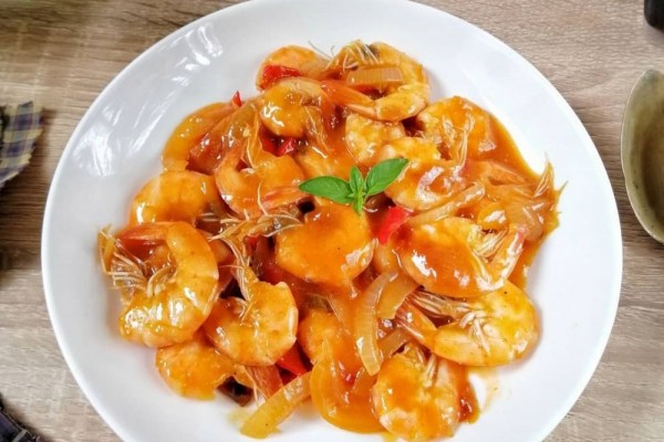 Udang saus padang, resep masakan