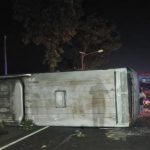 Bus terguling, Berita Nganjuk