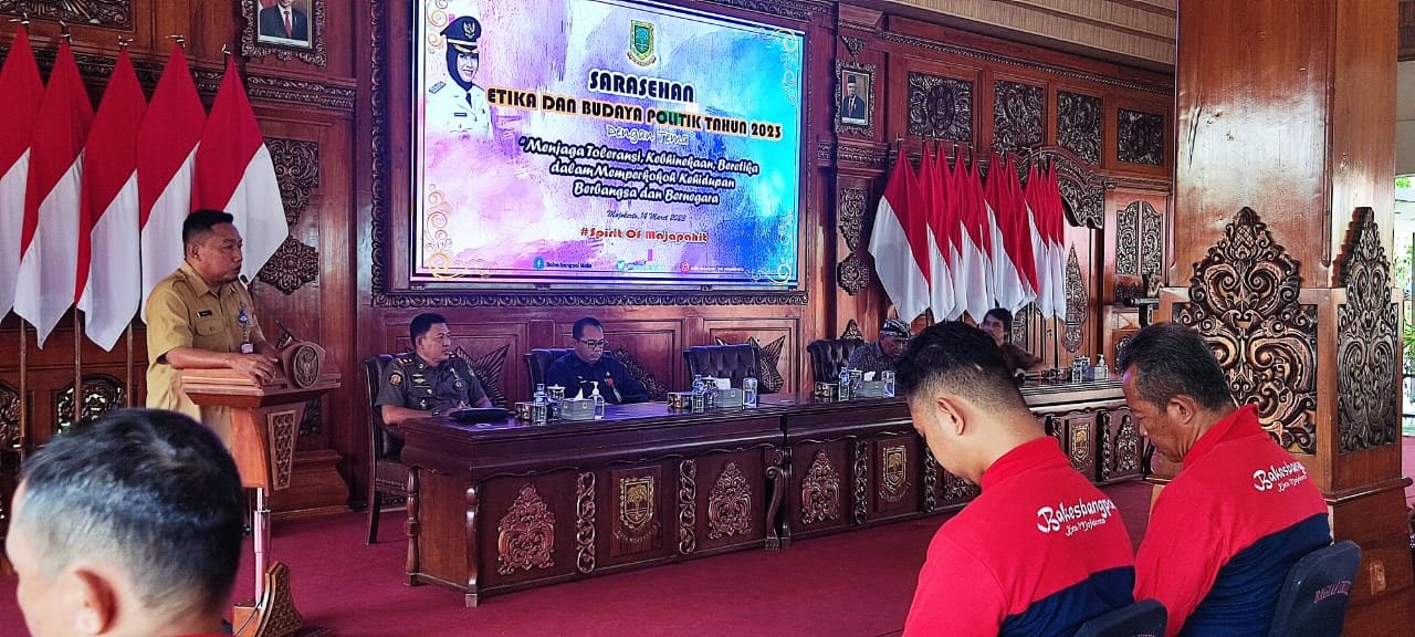 Bangun Pola Pikir Politik Damai, Bakesbangpol Kota Mojokerto Gelar Sarasehan Etika Dan Budaya Politik