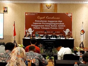 KPU Kota Mojokerto Gelar Rakor Penyaluran Anggaran dan LPJ Dana Pemilu 2024