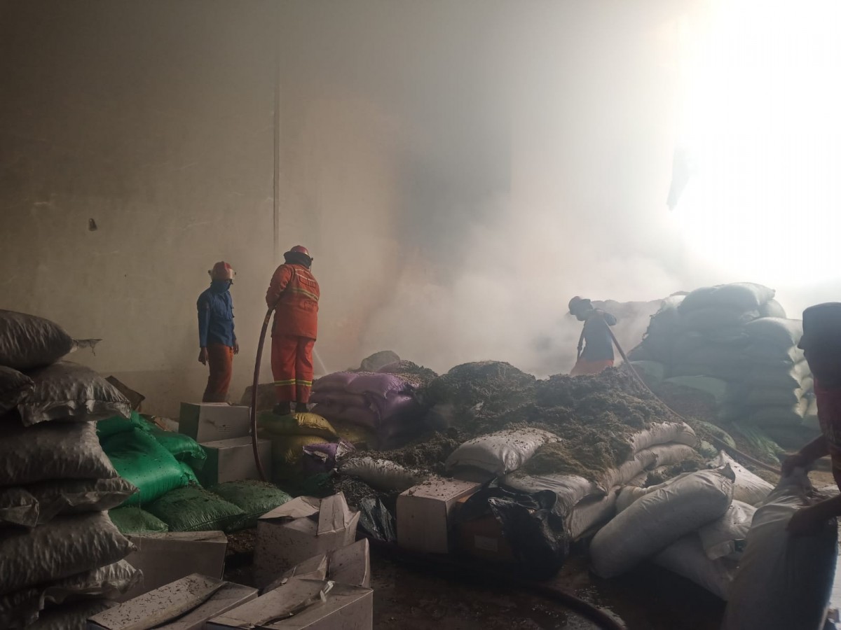 Kebakaran, Gudang Cat, Berita Sidoarjo