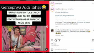 Viral! Aldi Taher Sentil Perselingkuhan Virgoun Lewat Lagu Surat Maaf untuk Starla