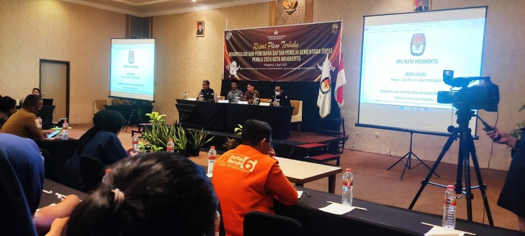 Ini Hasil Rapat Pleno Terbuka Rekapitulasi Dan Penetapan DPS KPU Kota Mojokerto Di Pemilu 2024