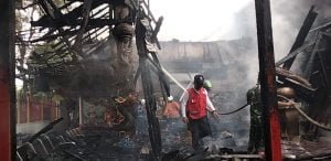 Kebakaran Kelenteng Mojosari, Api Diduga Berasal Dari Lilin