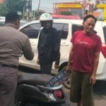 Terlindas truk, Pemotor wanita