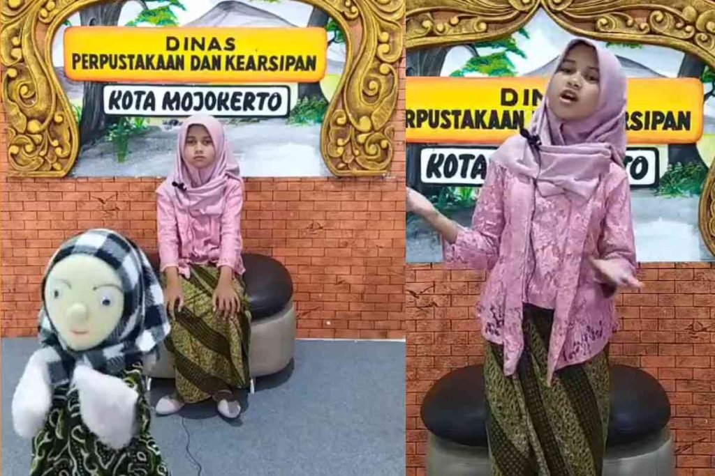 Inovasi Literasi Digital, Dispursip Kota Mojokerto Gagas Kolaborasi Mendongeng Online (Komoline) 
