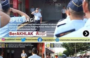 Nimrot Sihotang Pimpin Apel Pagi bersama Pejabat Rutan Medan