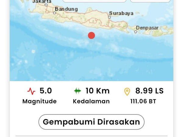 Gempa Pacitan, Gempa bumi