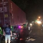 Tabrak truk kontainer, Pasutri