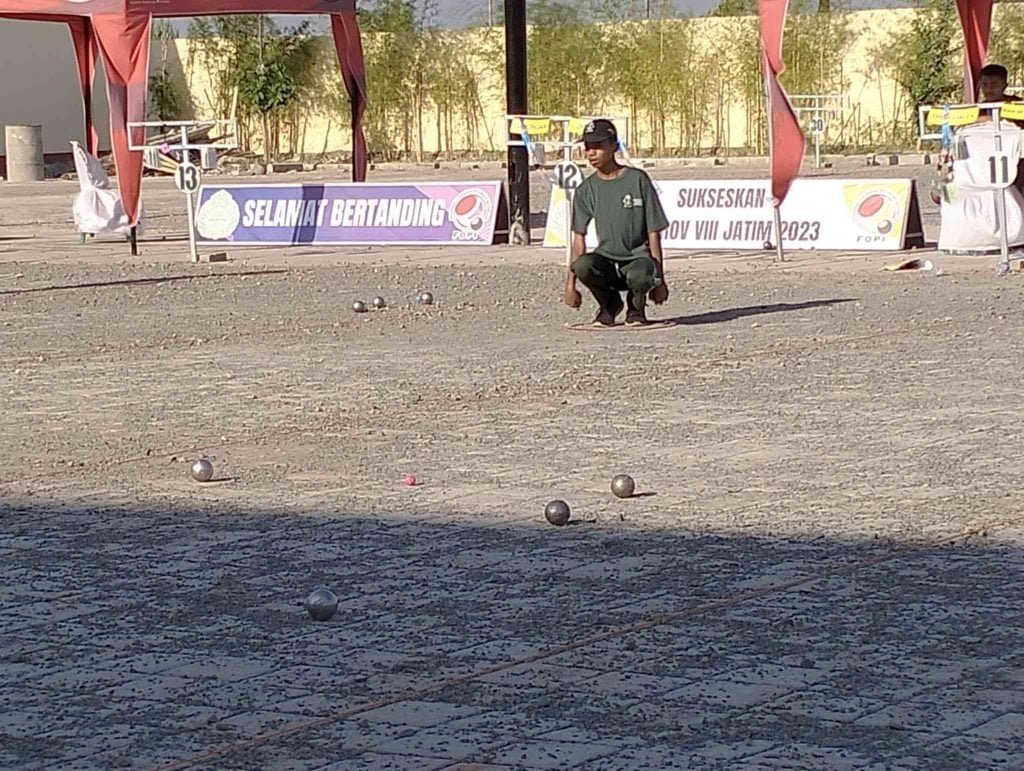 Tampil Gemilang, Petanque Kota Mojokerto Sukses Sabet Medali Emas dan Perunggu Porprov Jatim 2023