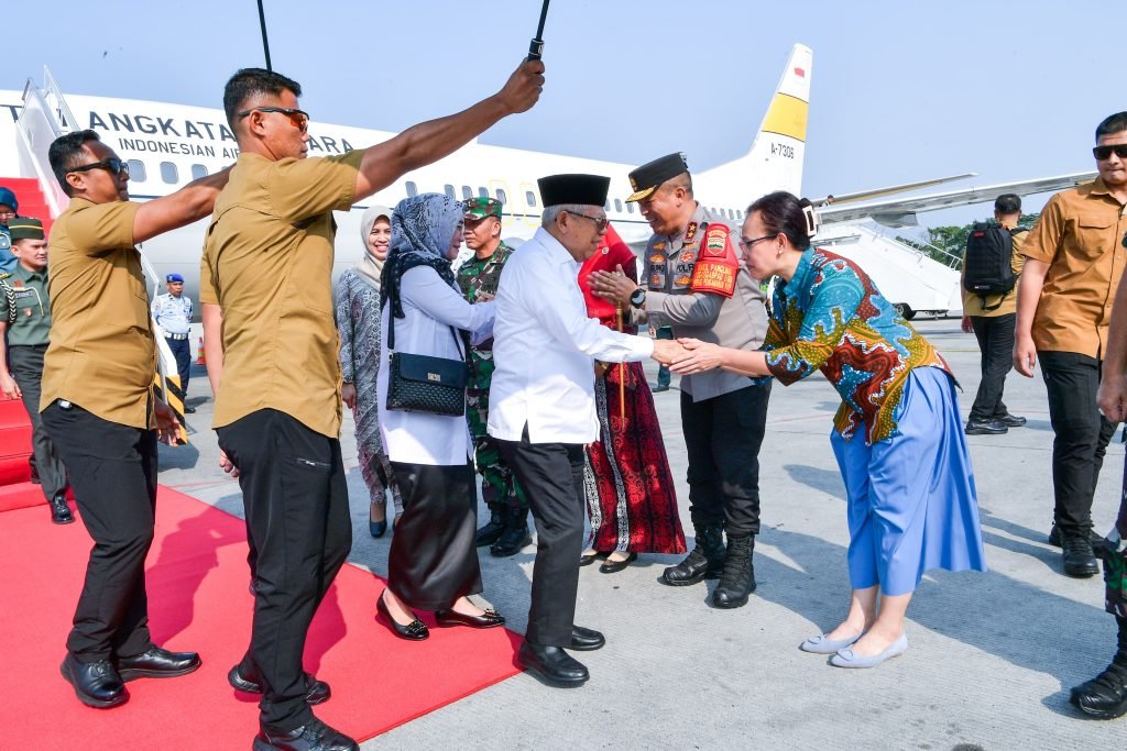 Kapolda Sumut Bersama Pangdam Sambut Kunjungan Kerja Wapres Ma’ruf Amin