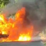 Pikap terbakar, Pikap muat solar