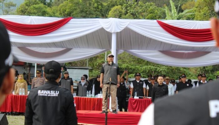 Jelang Masa Kampanye Pemilu 2024, Bawaslu Kabupaten Mojokerto Gelar Apel Siaga Pengawasan