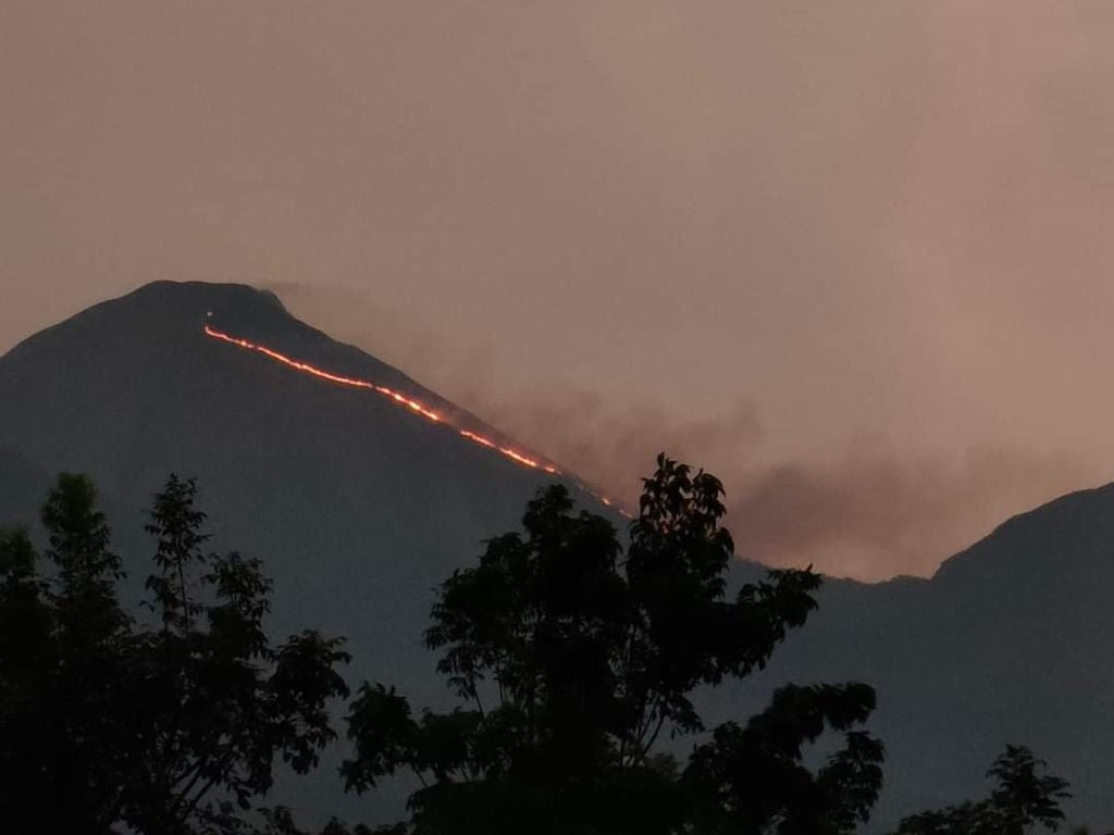 Gunung Penanggungan di Mojokerto Kembali Terbakar