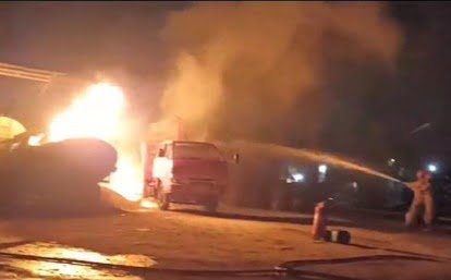 Truk terbakar, Truk pengangkut aspal