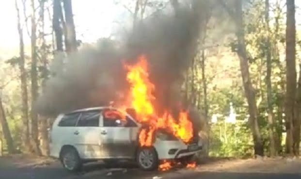 Kijang innova terbakar, Korsleting listrik