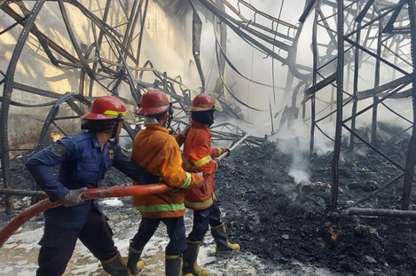 Gudang logistik Lazada, Kebakaran gudang
