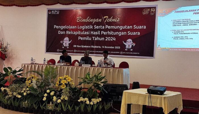 Pesta Demokrasi Makin Dekat, KPU Kota Mojokerto Gelar Bimtek Pengelolaan Logistik Pemilu 2024