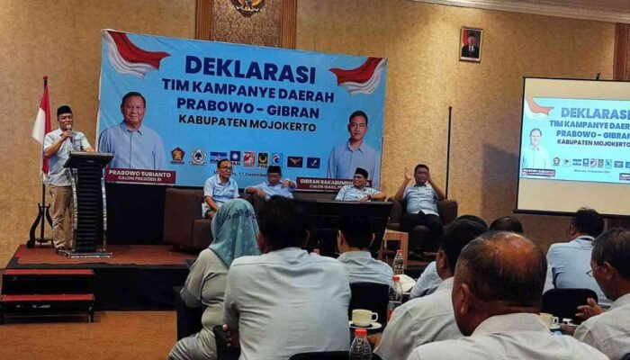 Resmi Dibentuk, TKD Prabowo-Gibran Kabupaten Mojokerto PD Menang Satu Putaran