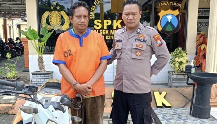 Asyik Ngopi Dirumah, Pelaku Curanmor di Gresik Diciduk Polisi