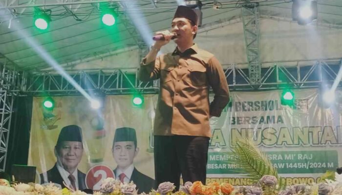 Ribuan Pendukung Prabowo Gemakan Sholawat di Mojokerto 