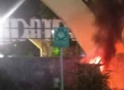 Travo Listrik Depan Gedung MPP Tuban Terbakar, 6 Petugas Damkar Diterjunkan