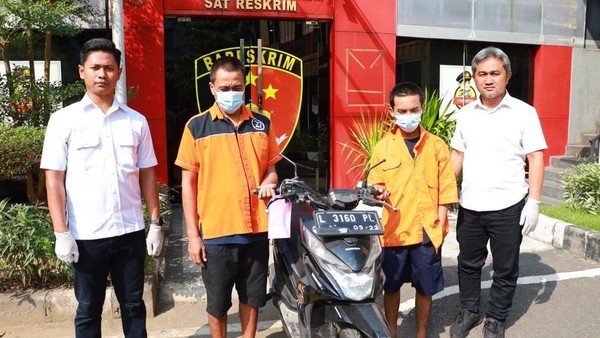 Dua maling motor, Diringkus polisi