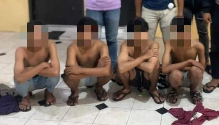 Rusak Motor, Empat Anggota Gengster di Sidoarjo Diringkus Polisi