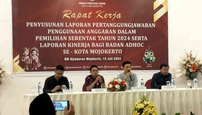 Transparansi Anggaran: KPU Kota Mojokerto Gelar Rapat Kerja Penyusunan LPJ Penggunaan Anggaran Badan Adhoc