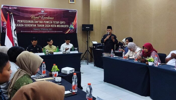 Pastikan Data Pemilih Akurat, KPU Kota Mojokerto Gelar Rakor Penyusunan DPT Pilkada 2024