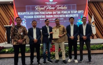 KPU Kota Mojokerto Tetapkan DPT 105.313 untuk Pilkada 2024