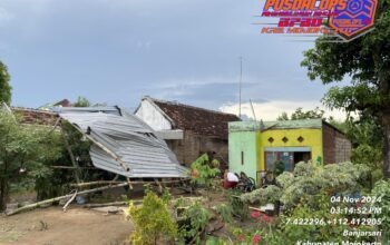 8 rumah rusak, Disapu angin kencang