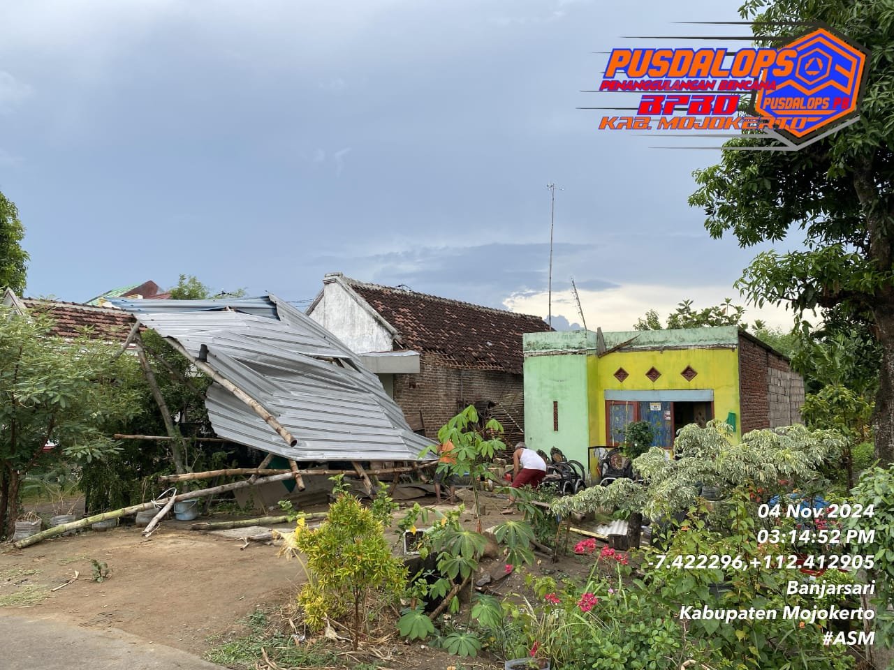 8 rumah rusak, Disapu angin kencang