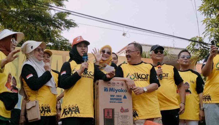 Peringati HUT Ke-60 Tahun, DPD Golkar Kota Mojokerto Gelar Senam Bersama