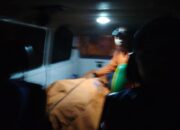 Korban saat dibawa menggunakan ambulance